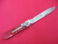Vintage German BOKER 712R Red Bone Leverlock Switchblade Knife