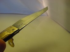Two Rampur India  style automatics embossed handles .  Unused condition. 12 inch and 8 3/4 inch open