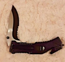 TACTICAL GRADE  LOCK-BACK FOLDING KNIFE  WITH POCKET CLIP, COMPAS AND PIN LIGHT New Without Box