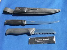 Lot of 3 outdoors knives; Stainless Steel Fillet Knife from Fiskars USA w/ Original Sheath+2 more!!!