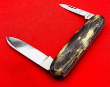 Vintage W.D. HERBERT (Boker) Equal End Pen Folding Pocket Knife Salesman’s Sample Imitation Horn