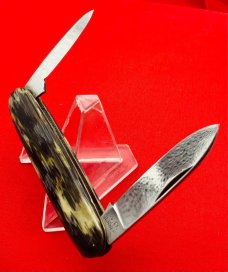 Vintage W.D. HERBERT (Boker) Equal End Pen Folding Pocket Knife Salesman’s Sample Imitation Horn