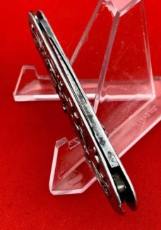 Vintage CATTARAUGUS Model 2014 Embossed Metal Shadow Pen Folding Pocket Knife c.1886-1963 