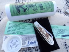NAPANOCH KNIFE COMPANY MAMMOTH IVORY DIXIE COCK 1095 CARBON 100 WERE MADE