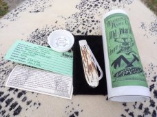 NAPANOCH KNIFE COMPANY MAMMOTH IVORY DIXIE COCK 1095 CARBON 100 WERE MADE