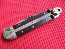 Older Small Solingen German Hubertus 5 7/8"  Leverlock Switchblade Knife 