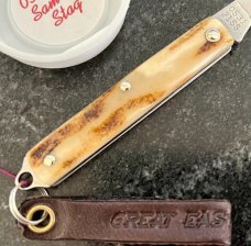 Great Eastern Cutlery #053121 Keychain Knife, Stag Handle, New (GEC 05) 