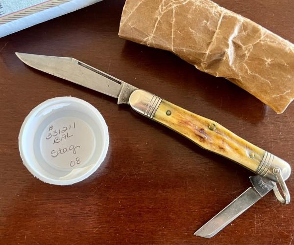 Rare Great Eastern Cutlery Tidioute #331211BAL Conductor, Beautiful Stag Handle, Used (GEC 33) Rare Great Eastern Cutlery Tidioute #331211BAL Conductor, Beautiful Stag Handle, Used (GEC 33)