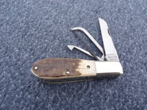 NAPANOCH KNIFE COMPANY MAMMOTH IVORY DIXIE BARLOW 1095 CARBON LAMBS FOOT MAIN BLADE 50 MADE
