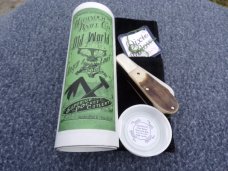 NAPANOCH KNIFE COMPANY MAMMOTH IVORY DIXIE BARLOW 1095 CARBON LAMBS FOOT MAIN BLADE 50 MADE