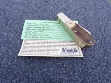 NAPANOCH KNIFE COMPANY MAMMOTH IVORY DIXIE BARLOW 1095 CARBON LAMBS FOOT MAIN BLADE 50 MADE