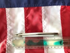 1992 Queen Cutlery Large Single Blade Folding Hunter w/ White Derlin Handles -NOS & Nice