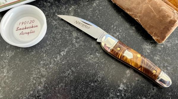Great Eastern Cutlery Northfield 190120 Little Rattler, Snakeskin Acrylic Handle, (GEC 19), New Great Eastern Cutlery Northfield 190120 Little Rattler, Snakeskin Acrylic Handle, (GEC 19), New