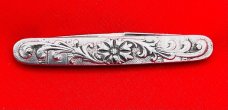 Vintage H. BOKER & CO Equal End Shadow Pen Folding Pocket Knife c.1891-1944 Embossed Metal