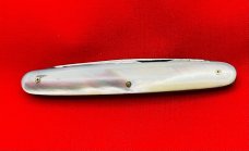 Vintage HUMASON & BECKLEY Equal End Shadow Pen Folding Pocket Knife c.1852-1916 Mother-of-Pearl 