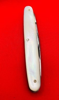 Vintage HUMASON & BECKLEY Equal End Shadow Pen Folding Pocket Knife c.1852-1916 Mother-of-Pearl 