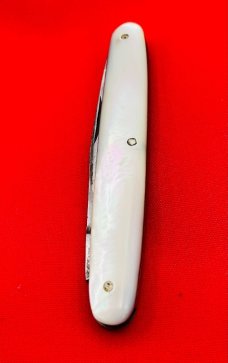 Vintage HUMASON & BECKLEY Equal End Shadow Pen Folding Pocket Knife c.1852-1916 Mother-of-Pearl 