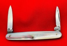 Vintage HUMASON & BECKLEY Equal End Shadow Pen Folding Pocket Knife c.1852-1916 Mother-of-Pearl 