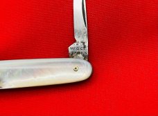 Vintage HUMASON & BECKLEY Equal End Shadow Pen Folding Pocket Knife c.1852-1916 Mother-of-Pearl 