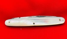 Vintage HUMASON & BECKLEY Equal End Shadow Pen Folding Pocket Knife c.1852-1916 Mother-of-Pearl 