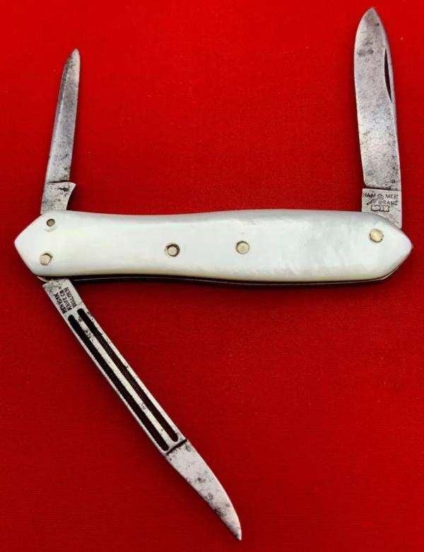 NEW YORK KNIFE CO “HAMMER BRAND” Model No. 3276 Dolphin Lobster Pen Folding Pocket Knife c.1882-1931 NEW YORK KNIFE CO “HAMMER BRAND” Model No. 3276 Dolphin Lobster Pen Folding Pocket Knife c.1882-1931