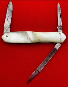 NEW YORK KNIFE CO “HAMMER BRAND” Model No. 3276 Dolphin Lobster Pen Folding Pocket Knife c.1882-1931