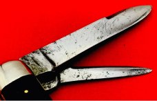 Vintage NEW YORK KNIFE CO Model No. 2040 Teardrop Jack Folding Pocket Knife c.1882-1931 Ebony