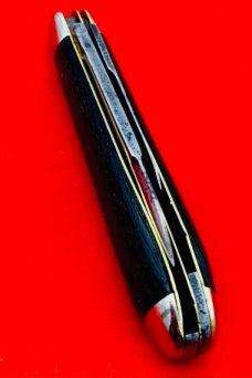 Vintage NEW YORK KNIFE CO Model No. 2040 Teardrop Jack Folding Pocket Knife c.1882-1931 Ebony