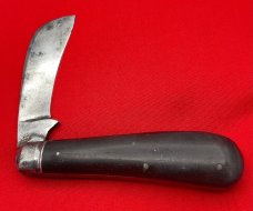 Vintage NEW YORK KNIFE CO Model No.142 Hawkbill Pruner Folding Pocket Knife Redwood c.1856-1931