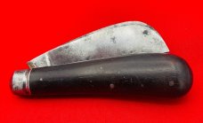 Vintage NEW YORK KNIFE CO Model No.142 Hawkbill Pruner Folding Pocket Knife Redwood c.1856-1931