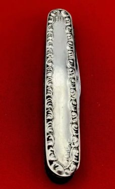 Vintage S.L. & CO. GERMANY 4-Blade Sterling Silver ornamental Shadow Pen Folding Pocket Knife