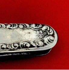 Vintage S.L. & CO. GERMANY 4-Blade Sterling Silver ornamental Shadow Pen Folding Pocket Knife