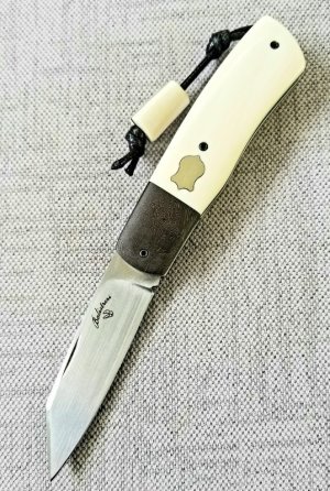 Vincenzo Balistreri Elephant Ivory Native slip..coa 4..Space coral CF bolsters..bead..lanyard pin..