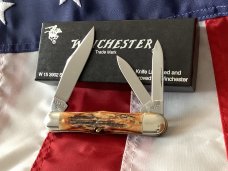 1991 Winchester (by Queen) Hump Back / Balloon Whittler (Mdl#3902 S) w/ Super Stag Handles
