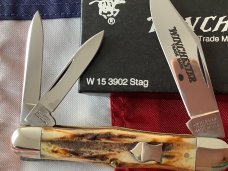 1991 Winchester (by Queen) Hump Back / Balloon Whittler (Mdl#3902 S) w/ Super Stag Handles