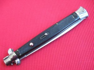 Vintage Unique 13" MOLLETTA Stiletto Checkered Switchblade Knife.