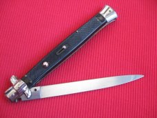 Vintage Unique 13" MOLLETTA Stiletto Checkered Switchblade Knife.