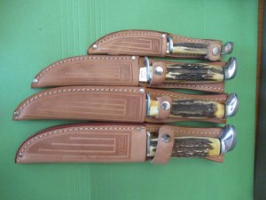 Case XX 1879 to 1979 Bradford Centennial Stag Set of 4 Fixed Blades 