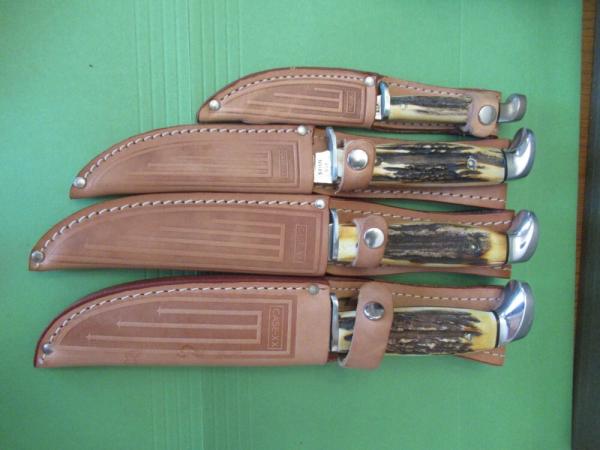 Case XX 1879 to 1979 Bradford Centennial Stag Set of 4 Fixed Blades Case XX 1879 to 1979 Bradford Centennial Stag Set of 4 Fixed Blades