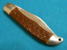 VINTAGE JAPAN BIG FOLDING HUNTER TRAPPER HUNTING SKINNING SURVIVAL POCKET KNIFE KNIVES OLD