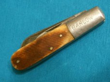 VINTAGE SAWCUT BONE SABRE JAPAN 1 ULSTER BARLOW FOLDING BAREHEAD POCKET KNIFE KNIVES OLD