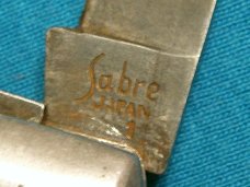 VINTAGE SAWCUT BONE SABRE JAPAN 1 ULSTER BARLOW FOLDING BAREHEAD POCKET KNIFE KNIVES OLD
