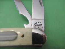 Case XX Bone Handle Fish Knife with Fishing Scene Etch in Handle Pattern # Error 320094F SS