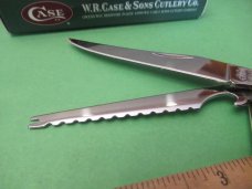 Case XX Bone Handle Fish Knife with Fishing Scene Etch in Handle Pattern # Error 320094F SS