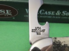 Case XX Bone Handle Fish Knife with Fishing Scene Etch in Handle Pattern # Error 320094F SS