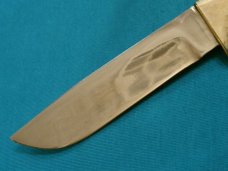CUSTOM RC BONE ANTLER HUNTER HUNTING SKINNING SURVIVAL FIXED BLADE BOWIE KNIFE KNIVES OLD SHEATH