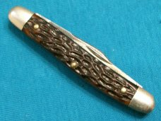 VINTAGE SCHRADE WALDEN NY USA 708 2 BLADE STOCKMAN FOLDING PEN JACK POCKET KNIFE KNIVES OLD
