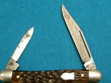 VINTAGE SCHRADE WALDEN NY USA 708 2 BLADE STOCKMAN FOLDING PEN JACK POCKET KNIFE KNIVES OLD