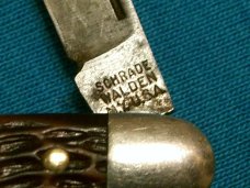 VINTAGE SCHRADE WALDEN NY USA 708 2 BLADE STOCKMAN FOLDING PEN JACK POCKET KNIFE KNIVES OLD