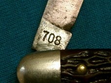 VINTAGE SCHRADE WALDEN NY USA 708 2 BLADE STOCKMAN FOLDING PEN JACK POCKET KNIFE KNIVES OLD